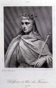 Chilperik II (c.675-721) koning van Neustrië door Raymond Quinsac (after) Monvoisin