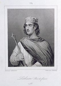 Lothair (941-986) Koning van Frankrijk, gegraveerd door Delannoy door Raymond Quinsac Monvoisin