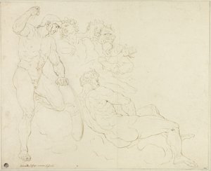 Schetsen van zes klassieke figuren