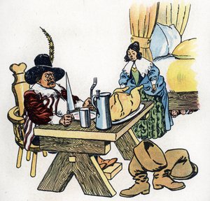 "Le Petit Poucet" illustratie voor de sprookjes van Charles Perrault, ca. 1920 door Raymond de la Neziere