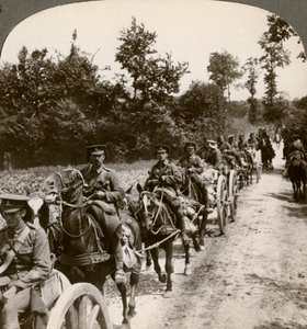 Aanvoer van reserve munitie, Eerste Wereldoorlog, 1914-1918