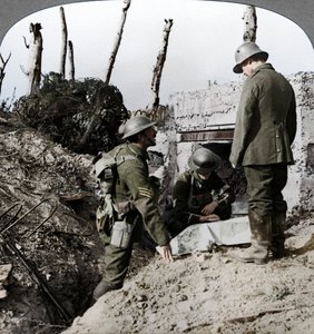 Veroverde Duitse bunker, Poelecappelle, België, Eerste Wereldoorlog, 1914-1918 door Realistic Travels Publishers