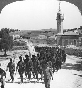 Verslagen Turkse soldaten, Palestina, Eerste Wereldoorlog, ca. 1917-1918