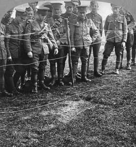 Indruk van een lichaam in de grond, Billericay, Essex, Eerste Wereldoorlog, 1916