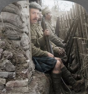 Indiase soldaten in de loopgraven, Eerste Wereldoorlog, 1914-1918