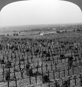 Tyne Cot Cemetery, Passchendaele Ridge, België, Eerste Wereldoorlog, ca. 1918-1919 door Realistic Travels Publishers