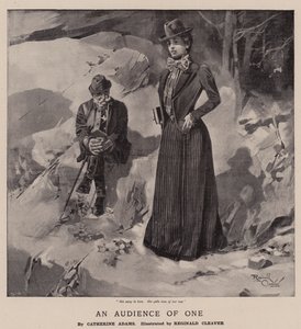 Een publiek van één (gravure) door Reginald Thomas Cleaver