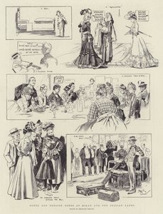 Hotel- en pensionnoten bij Milaan en de Italiaanse Meren (litho) door Reginald Thomas Cleaver