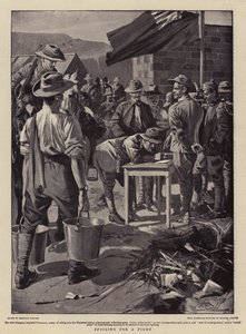 Smullen van een gevecht (litho) door Reginald Thomas Cleaver