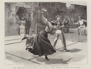 De Britse bezetting van Egypte, de pijplijn in vredestijd (gravure) door Reginald Thomas Cleaver