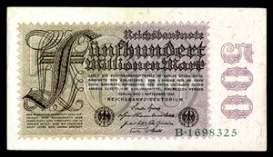 Papiermark van de Weimarrepubliek, hyperinflatieperiode na de Eerste Wereldoorlog (1921-24)