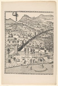 Gezicht op Florence (linkerdeel) door Reichsdruckerei