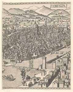 Gezicht op Florence (middelste deel)