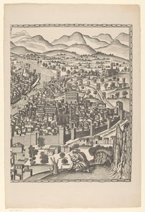Gezicht op Florence (rechterdeel) door Reichsdruckerei