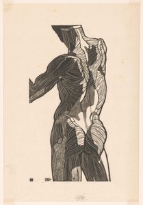 Anatomische studie van de rug- en bilspieren van een man