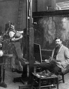 Sir Frank Brangwyn, Welshe kunstenaar, 1911-1912 door Reinhold Thiele