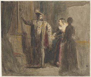 Scène uit het leven van koning Frans I van Frankrijk