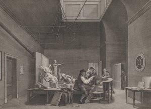 De Tekenacademie bij de Felix Meritis Society in Amsterdam, ca. 1800 door Reinier Vinkeles