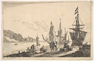 Baai met zeilschepen