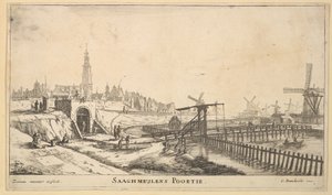 De Zaagmolenpoort, 17e eeuw door Reinier Zeeman