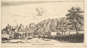 Uitzicht op Chaillot in Parijs, 17e eeuw
