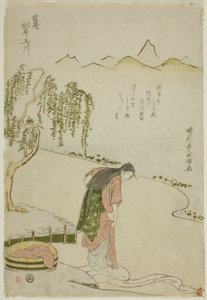De Chofu Juweelrivier in de Provincie Musashi, uit een ongetitelde serie van Zes Juweelrivieren door Rekisentei Eiri