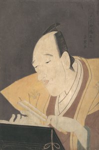 De Jo-ruri verteller Tomimoto Buzendaya, ca. 1795 door Chōkyōsai Eiri