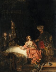 Jozef en Potifars vrouw door Rembrandt