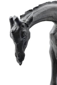Grote giraffe met gebogen hoofd, gemodelleerd 1909-10, gegoten voor 1913 door Rembrandt Bugatti