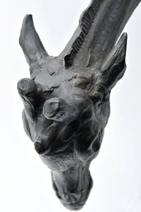 Grote Giraffe met Gebogen Hoofd, gemodelleerd 1909-10, gegoten voor 1913 door Rembrandt Bugatti