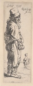 Bedelaar die antwoordt door Rembrandt van Rijn