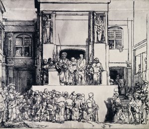 Christus Gepresenteerd aan het Volk, 1655 door Rembrandt van Rijn