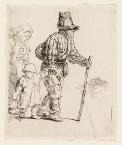 Boerenfamilie op de zwerftocht, c.1652 door Rembrandt Harmensz. van Rijn