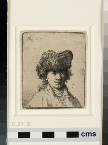 Zelfportret met een bontmuts