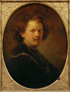 Zelfportret met ontbloot hoofd ... door Rembrandt Harmensz. van Rijn