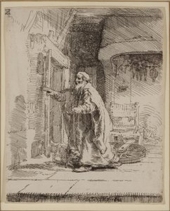 De blindheid van Tobit: De grotere plaat door Rembrandt van Rijn