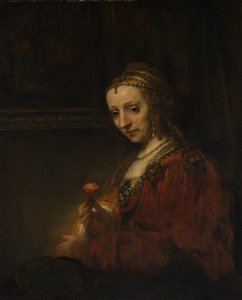 Vrouw met een Anjer