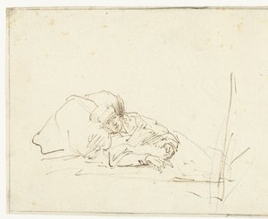 Saskia ziek in bed
