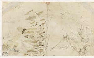 Haman voor Ahasveros door Rembrandt van Rijn (school of)
