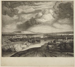 "---- Orage" naar Rembrandt door Rembrandt van Rijn