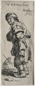 Een Boer Roept: het is erg koud, 1634 door Rembrandt van Rijn