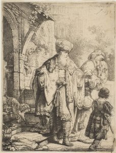 Abraham verdrijft Hagar en Ismaël, 1637 door Rembrandt van Rijn