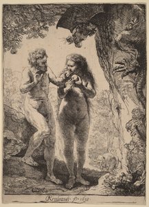Adam en Eva door Rembrandt van Rijn