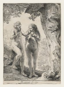 Adam en Eva door Rembrandt van Rijn