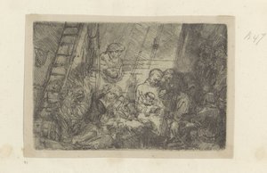 Besnijdenis in de stal door Rembrandt van Rijn