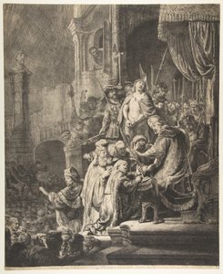 Christus voor Pilatus: de grote plaat door Rembrandt van Rijn