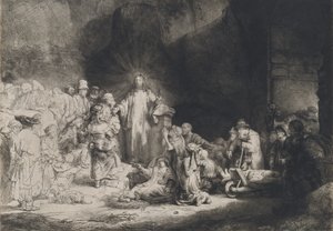 Christus predikend De honderd gulden prent, ca. 1643-1649 door Rembrandt van Rijn