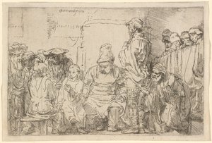 Christus Zittend in Discussie met de Doktoren door Rembrandt van Rijn