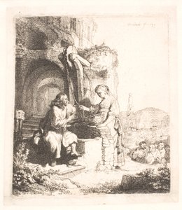 Christus en de vrouw van Samaria: tussen ruïnes