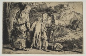 Christus tussen zijn ouders, terugkerend uit de tempel, 1654